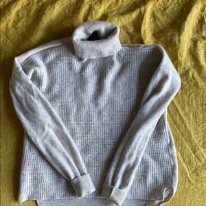 Theory 100% cashmere grey turtleneck sweater